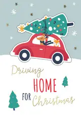 CACTUS Weihnachtskarte "Auto