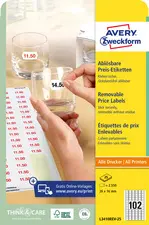 AVERY Zweckform Etiquette prix Stick+Lift, 26 x 16 mm, blanc