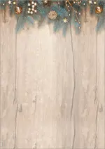 sigel Papier à motif de Noël "Golden Christmas Night", A4