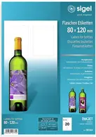 sigel Etiquette pour bouteilles, 80 x 120 mm, 85 g/m2