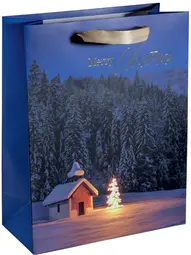 sigel Sac cadeau de Noël "Christmas Chapel", petit