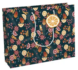 Clairefontaine Sac cadeau de Noël "Agrumes", shopping