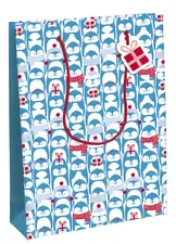 Clairefontaine Sac cadeau de Noël "Pinguine", large