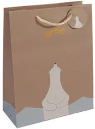 sigel Sac cadeau de Noël "Polar bear with...", petit