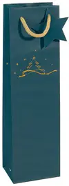 sigel Sac pour bouteille "Christmas tree petrol", grand