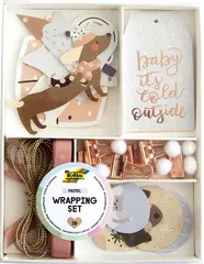 folia Kit d'emballage de Noël PASTEL, 38 pièces