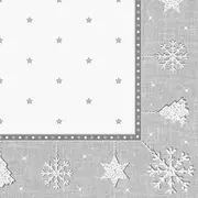 PAPSTAR Serviette à motif de Noël "X-Mas", argent