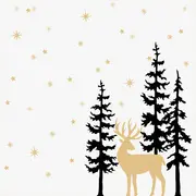 PAPSTAR Serviette à motif de Noël "Golden Deer