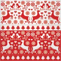 CACTUS Serviette à motif de Noël "Cerfs