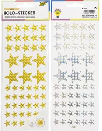 folia Sticker holographique "Etoiles", or et argent