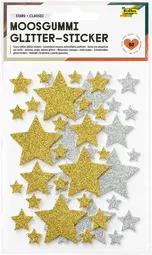 folia Sticker pailleté en caoutchouc mousse STARS CLASSIC