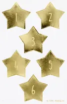 folia Stickers pour calendrier de l'Avent "STARS GOLD