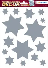 HERMA Image de Noël pour fenêtre "étoiles", argent
