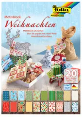 folia Bloc de papier avec motif "Noël III", 240 x 340 mm