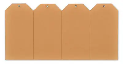 rillprint Étiquette à suspendre, 45 x 90 mm, marron kraft