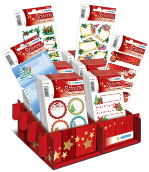 HERMA Autocollants de Noel cadeaux", présentoir de comptoir