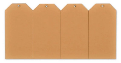 rillprint Étiquette à suspendre, 50 x 100 mm, marron kraft
