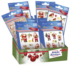 AVERY Zweckform ZDesign Sticker de Noël "Père-Noël