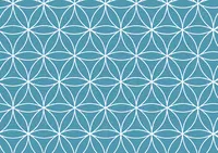SUSY CARD Papier cadeau "Fleurs de vie bleues", sur rouleau