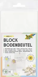 folia Sachet à fond plat en papier, 100 x 55 x 175 mm, blanc