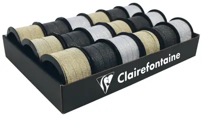 Clairefontaine Bolduc sur bobine "Fantasy", glitter