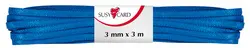 SUSY CARD Ruban cadeau "double satin", 3 mm x 3 m, bleu