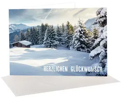 sigel Glückwunschkarten-Set "Mountain landscapes by seasons
