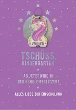 CACTUS Schulanfangs-Grußkarte "Einhorn