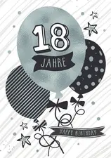 CACTUS Geburtstagskarte "Luftballon" - 50. Geburtstag