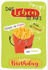 SUSY CARD Geburtstagskarte Wiggle "Pommes