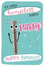 SUSY CARD Geburtstagskarte Wiggle "Schraube