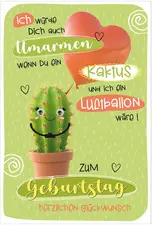 SUSY CARD Geburtstagskarte Wiggle "Kaktus