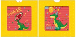 SUSY CARD Carte d'anniversaire 3D Sliding card "Dino