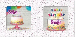 SUSY CARD 3D-Geburtstagskarte Sliding card "Torte