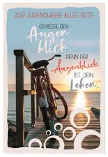 SUSY CARD Jugendweihekarte "Fahrrad-Steg