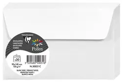 Pollen by Clairefontaine Enveloppes 90 x 140 mm, blanc irisé