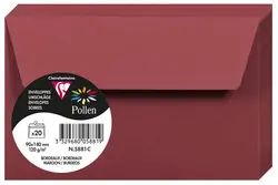 Pollen by Clairefontaine Enveloppes 90 x 140 mm, bordeaux