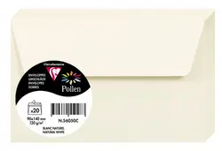 Pollen by Clairefontaine Enveloppes 90x140 mm, blanc naturel