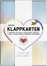 folia Kit de cartes pliantes, 105 x 150 mm, irisé