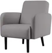 PAPERFLOW Fauteuil LISBOA, habillage simili cuir, gris