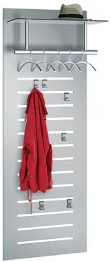 kerkmann Portemanteau mural tec-art, 6 patères, gris argent