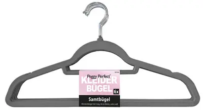 Peggy Perfect Cintre "Velours" avec barre, pack de 6