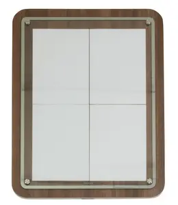 Securit Vitrine d'affichage GLASS STAR, 4 feuilles A4, noyer