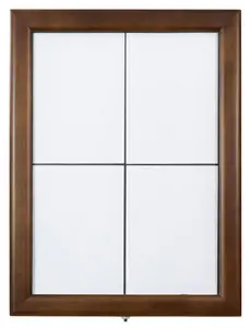 Securit Vitrine d'affichage LED CLASSIC, 6 x A4, brun foncé