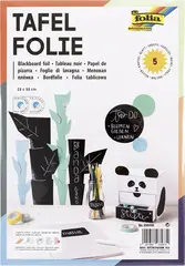 folia Film à tableau noir/ardoise en PVC, 230 x 330 mm, noir