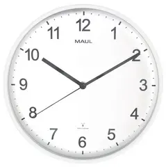MAUL Horloge murale/radio MAULspint, diamètre: 300 mm, blanc