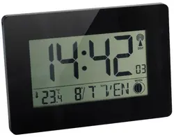 CEP Orium Horloge murale, radio pilotée, noir