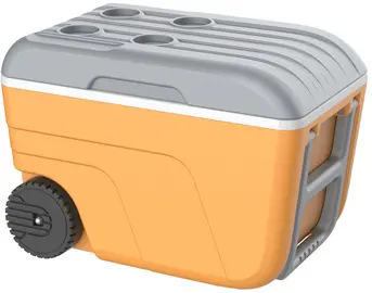 EDA Glacière NOMADE, 52 litres, mobile, curcuma/gris