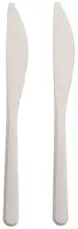 PAPSTAR Couteau réutilisable, longueur: 185 mm, blanc