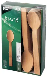 PAPSTAR Cuillère en bambou "pure", longueur: 170 mm, par 50